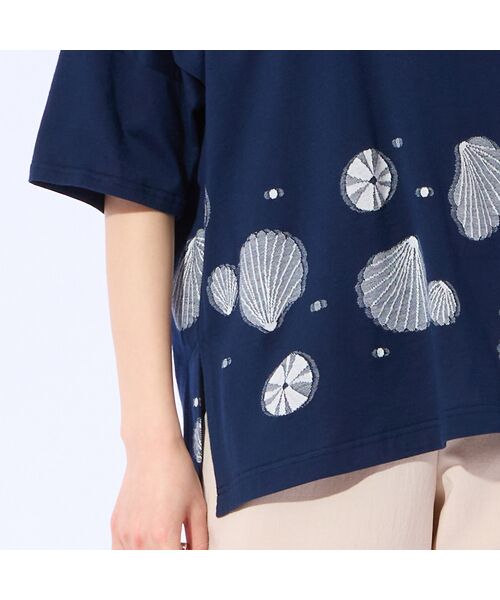 Liliane Burty（Lサイズ） / リリアンビューティ カットソー | 【L～4L対応】シェルジャカードポロシャツ | 詳細4