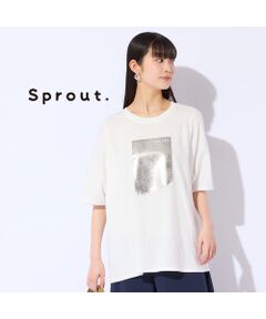 Liliane Burty（Lサイズ） / リリアンビューティ カットソー | 【L～4L対応】箔プリントドルマンスリーブTシャツ