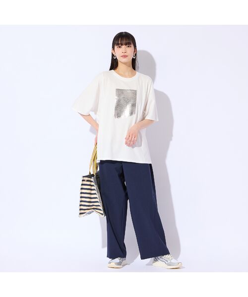 Liliane Burty（Lサイズ） / リリアンビューティ カットソー | 【L～4L対応】箔プリントドルマンスリーブTシャツ | 詳細4