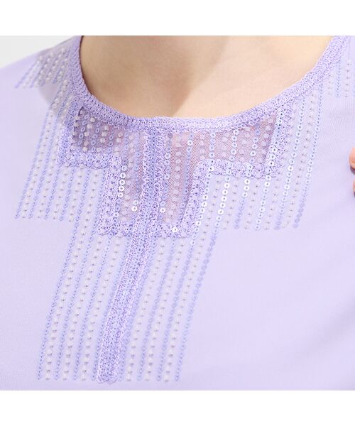 Liliane Burty（Lサイズ） / リリアンビューティ カットソー | 【M～4L】洗えるスパンコールビーズ　刺繍タンクトップ | 詳細17