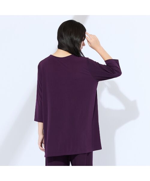 Liliane Burty(Lサイズ) / リリアンビューティ カットソー | 【M~4L/セットアップ可】ドレープカットソーラインストーンTシャツ | 詳細7