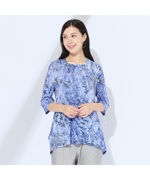 Liliane Burty（Lサイズ） / リリアンビューティ カットソー | 【M～4L】カノコプリントメッシュTシャツ | 詳細5