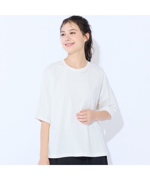 Liliane Burty(Lサイズ) / リリアンビューティ カットソー | 【M~4L】紫外線防止・接触冷感ビジューロゴTシャツ | 詳細1