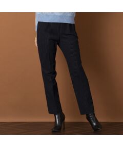 【S・Mサイズ】ストライプ両面起毛　センタープレスパンツ