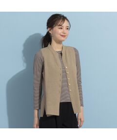 Liliane Burty ECLAT（Sサイズ） / リリアンビューティ エクラ ベスト | 【S・Mサイズ】メランジギマ　スタンドカラーベスト