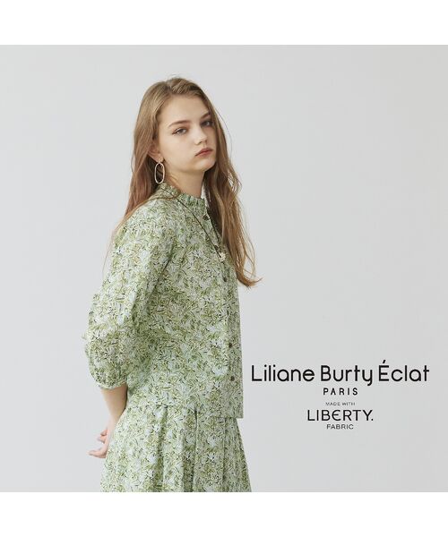 Liliane Burty ECLAT（Sサイズ） / リリアンビューティ エクラ シャツ・ブラウス | 【S・Mサイズ】リバティガーデンプリント　ブラウス［セットアップ可］　 | 詳細2