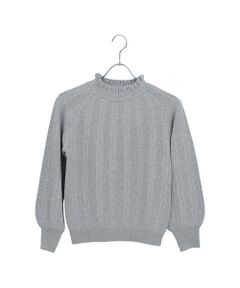 Liliane Burty ECLAT（Sサイズ） / リリアンビューティ エクラ ニット・セーター | 【Charme par Eclat】人気につき追加フリル衿　ウォッシャブルニット