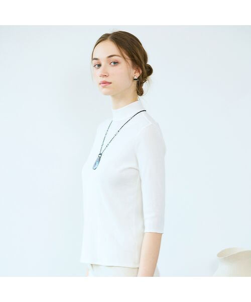 Liliane Burty ECLAT（Sサイズ） / リリアンビューティ エクラ カットソー | 【S・Mサイズ】ハイネック　七分袖Tシャツ | 詳細2
