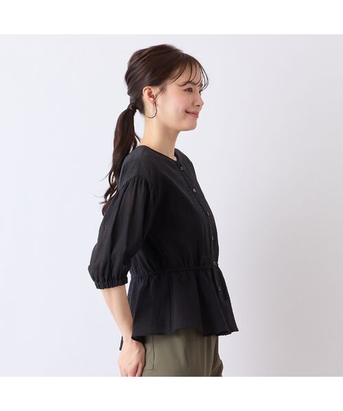 セール】 【S・Mサイズ】綿シフォン刺繍ブラウス （シャツ