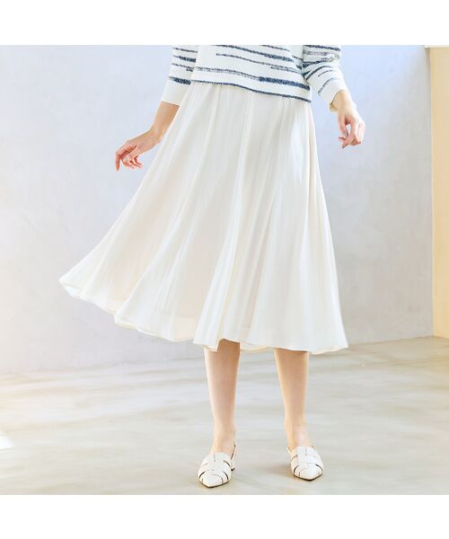 Liliane Burty ECLAT（Sサイズ） / リリアンビューティ エクラ ミニ・ひざ丈スカート | 【S・Mサイズ】ウォッシャブル　フレアスカート | 詳細3