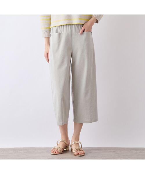 Liliane Burty ECLAT（Sサイズ） / リリアンビューティ エクラ ショート・ハーフ・半端丈パンツ | 【S・Mサイズ】ポケットボタン　クロップドパンツ | 詳細1