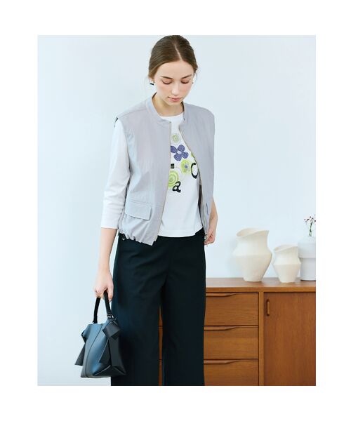 Liliane Burty ECLAT（Sサイズ） / リリアンビューティ エクラ ショート・ハーフ・半端丈パンツ | 【S・Mサイズ】ポケットボタン　クロップドパンツ | 詳細12