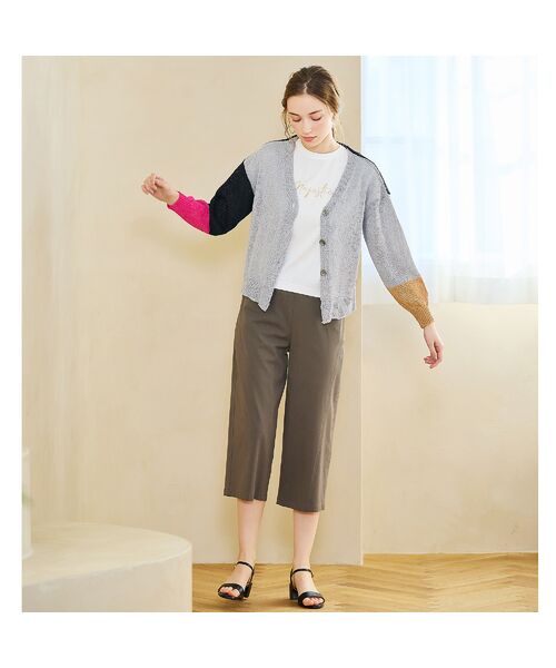 Liliane Burty ECLAT（Sサイズ） / リリアンビューティ エクラ ショート・ハーフ・半端丈パンツ | 【S・Mサイズ】ポケットボタン　クロップドパンツ | 詳細15