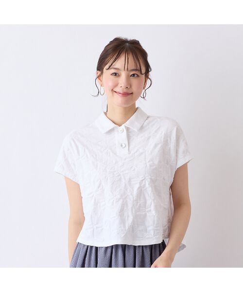 Liliane Burty（Lサイズ） / リリアンビューティ 【Sprout.】バイオシルケットスムース　ロゴ刺繍Ｔシャツ Liliane Burty｜【Sprout.】バイオシルケットスムース ロゴ刺繍T