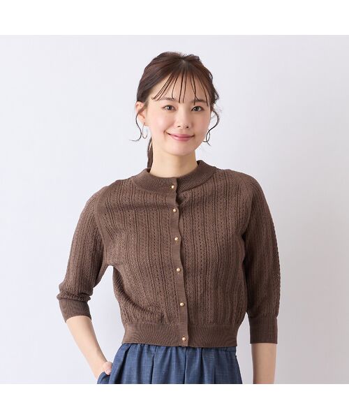 婦人 レディース ニット 透かし編みボレロ M〜LL 821670 ケアファッション ケアファッション・アクティブ ボレロ レディース おしゃれ 春夏