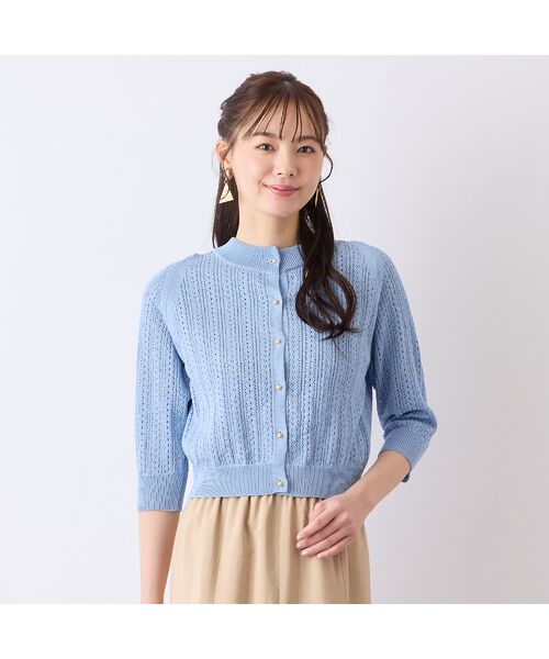 婦人 レディース ニット 透かし編みボレロ M〜LL 821670 ケアファッション 婦人 レディース ニット 透かし編みボレロ M〜LL 821670 ケア