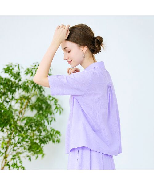 Liliane Burty ECLAT（Sサイズ） / リリアンビューティ エクラ 【S・Mサイズ】綿天竺×リブ使い　Tシャツ リリアンビューティ エクラ Liliane Burty ECLAT 【S・Mサイズ