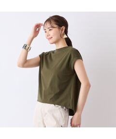 【S・Mサイズ】綿天竺×フライス　フレンチスリーブTシャツ