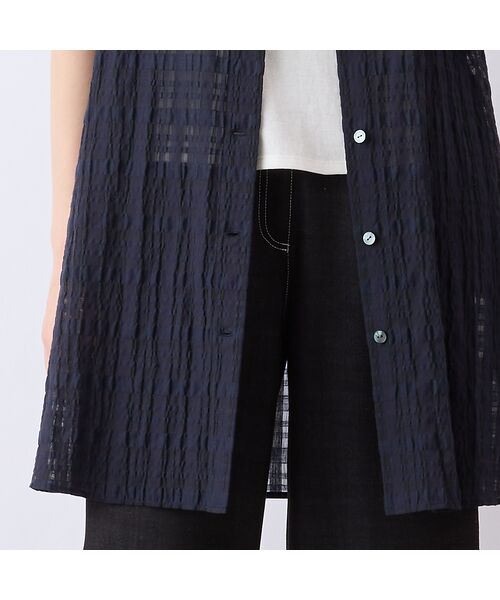 Liliane Burty ECLAT（Sサイズ） / リリアンビューティ エクラ シャツ・ブラウス | 【S・Mサイズ】ウォッシャブルシースルーチェックベスト | 詳細10