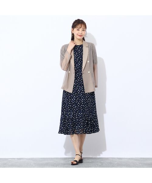 Liliane Burty ECLAT（Sサイズ） / リリアンビューティ エクラ ミニ丈・ひざ丈ワンピース | 【S・Mサイズ】ウォッシャブル　シフォンカットジャカードワンピース | 詳細8