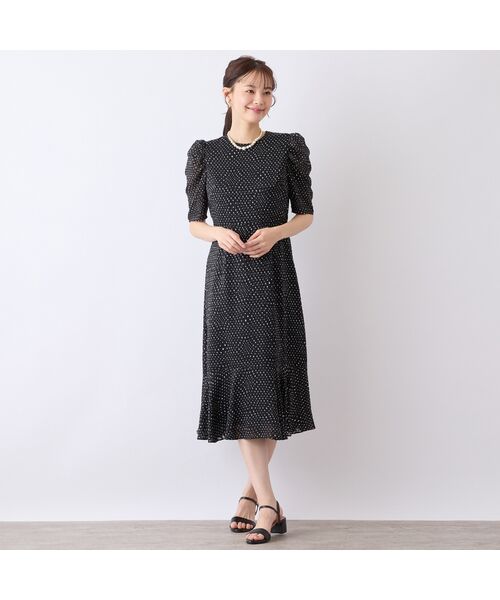 新品未使用【リリレナ】ジレワンピ ドラマ着用】タックラップドレス(ワンピース) | Sybilla(シビラ