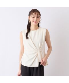 Liliane Burty ECLAT（Sサイズ） / リリアンビューティ エクラ 【Charme par Eclat】人気につき追加フリル衿　ウォッシャブルニット Charme par Eclat】ウォッシャブル両面起毛 センタープレス