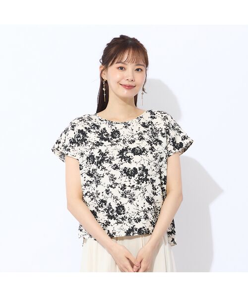 Liliane Burty ECLAT（Sサイズ） / リリアンビューティ エクラ シャツ・ブラウス | 【S～Mフリーサイズ】ウォッシャブルアムンゼンプリントブラウス | 詳細1