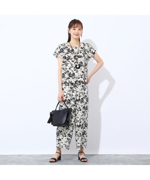 Liliane Burty ECLAT（Sサイズ） / リリアンビューティ エクラ シャツ・ブラウス | 【S～Mフリーサイズ】ウォッシャブルアムンゼンプリントブラウス | 詳細5