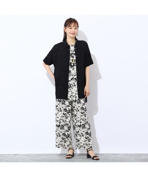 Liliane Burty ECLAT（Sサイズ） / リリアンビューティ エクラ シャツ・ブラウス | 【S～Mフリーサイズ】ウォッシャブルアムンゼンプリントブラウス | 詳細8