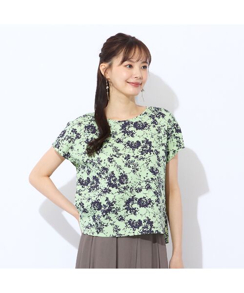 Liliane Burty ECLAT（Sサイズ） / リリアンビューティ エクラ シャツ・ブラウス | 【S～Mフリーサイズ】ウォッシャブルアムンゼンプリントブラウス | 詳細15