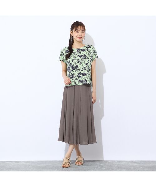 Liliane Burty ECLAT（Sサイズ） / リリアンビューティ エクラ シャツ・ブラウス | 【S～Mフリーサイズ】ウォッシャブルアムンゼンプリントブラウス | 詳細16