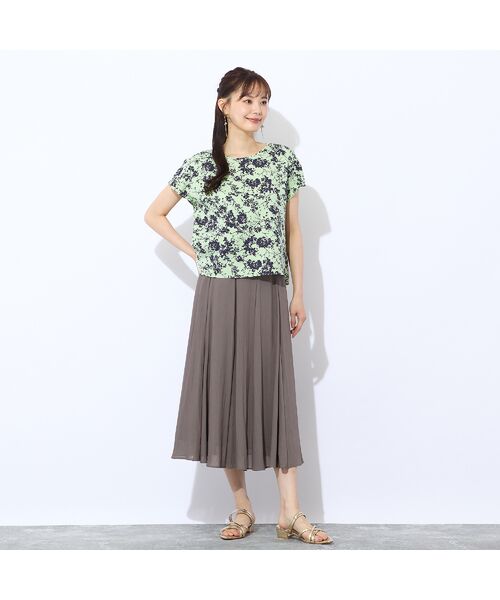 Liliane Burty ECLAT（Sサイズ） / リリアンビューティ エクラ シャツ・ブラウス | 【S～Mフリーサイズ】ウォッシャブルアムンゼンプリントブラウス | 詳細17