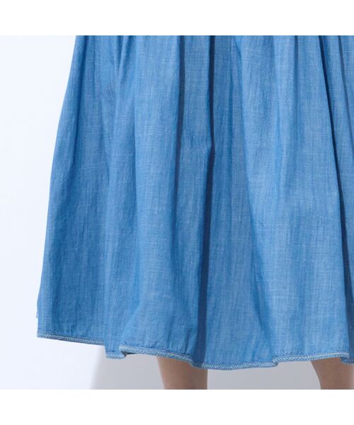 Liliane Burty ECLAT（Sサイズ） / リリアンビューティ エクラ ミニ・ひざ丈スカート | 【S・Mサイズ】ウォッシャブル　デニムギャザースカート | 詳細14