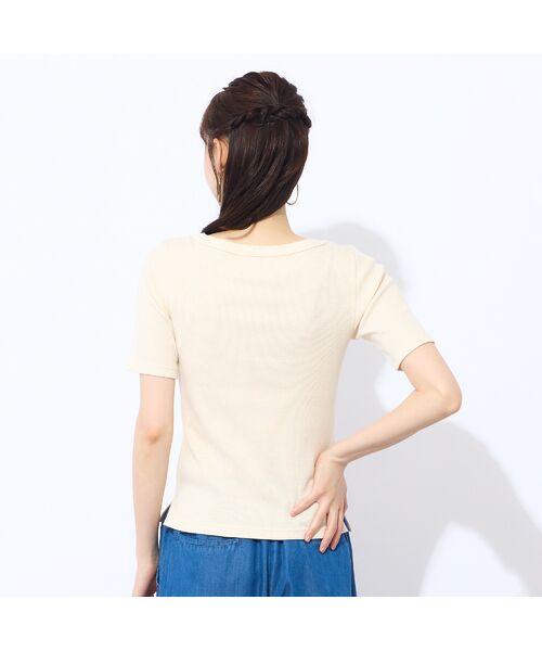 Liliane Burty ECLAT（Sサイズ） / リリアンビューティ エクラ カットソー | 【S・Mサイズ】ラメリブジャージー　半袖Tシャツ | 詳細3