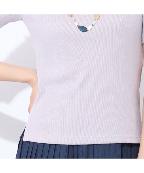 Liliane Burty ECLAT（Sサイズ） / リリアンビューティ エクラ カットソー | 【S・Mサイズ】ラメリブジャージー　半袖Tシャツ | 詳細14