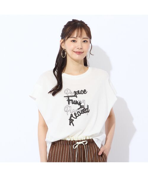 Liliane Burty ECLAT（Sサイズ） / リリアンビューティ エクラ カットソー | 【S・Mサイズ】綿100％フレンチスリーブTシャツ | 詳細1