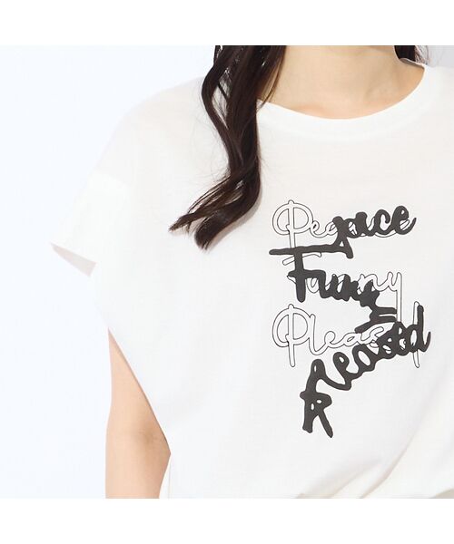 Liliane Burty ECLAT（Sサイズ） / リリアンビューティ エクラ カットソー | 【S・Mサイズ】綿100％フレンチスリーブTシャツ | 詳細4