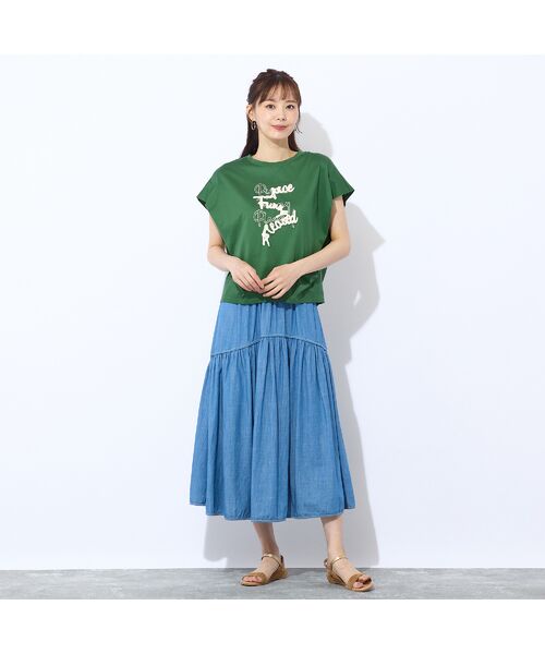 Liliane Burty ECLAT（Sサイズ） / リリアンビューティ エクラ カットソー | 【S・Mサイズ】綿100％フレンチスリーブTシャツ | 詳細12