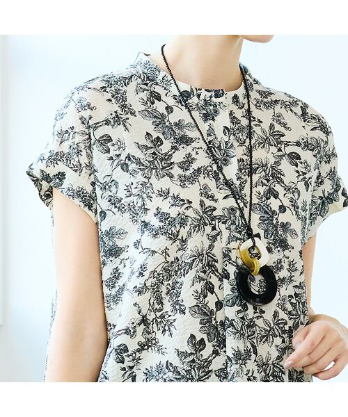 Liliane Burty ECLAT（Sサイズ） / リリアンビューティ エクラ ミニ丈・ひざ丈ワンピース | 【S・Mサイズ】ミラクルウェーブ　フラワープリントワンピ | 詳細5