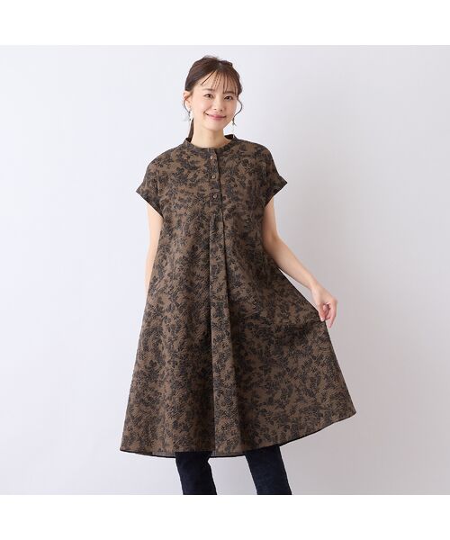 Liliane Burty ECLAT（Sサイズ） / リリアンビューティ エクラ ミニ丈・ひざ丈ワンピース | 【S・Mサイズ】ミラクルウェーブ　フラワープリントワンピ | 詳細7