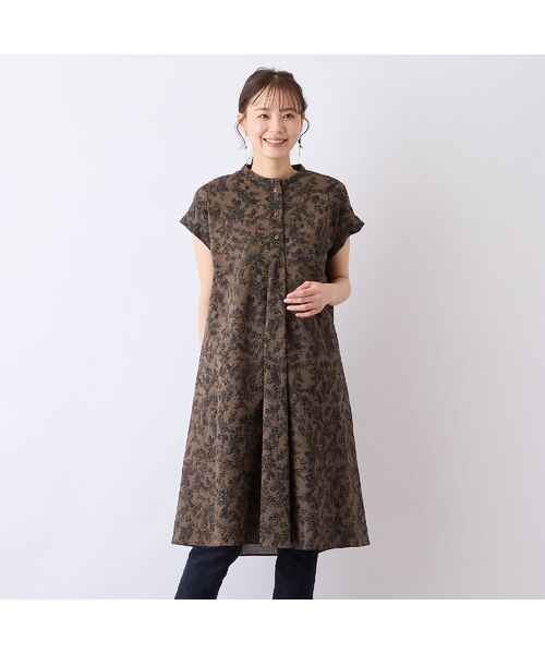 Liliane Burty ECLAT（Sサイズ） / リリアンビューティ エクラ ミニ丈・ひざ丈ワンピース | 【S・Mサイズ】ミラクルウェーブ　フラワープリントワンピ | 詳細8