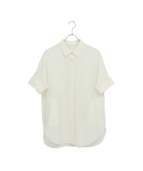 Liliane Burty ECLAT（Sサイズ） / リリアンビューティ エクラ シャツ・ブラウス | 【S・Mサイズ】ウォッシャブルスラブボイルシアーブラウス | 詳細2