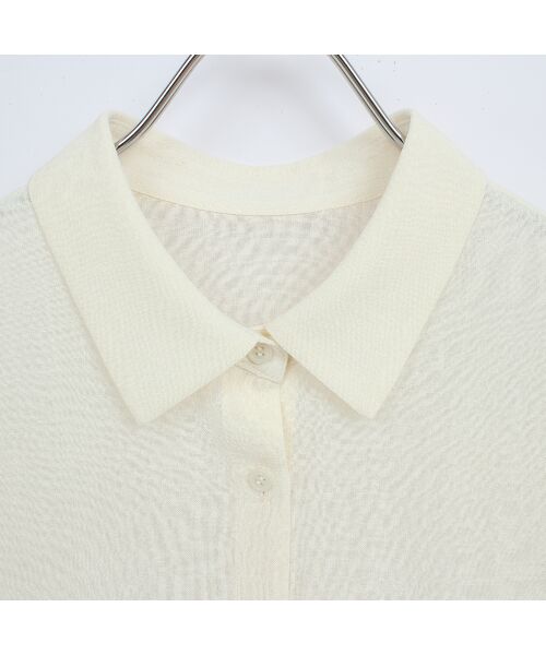 Liliane Burty ECLAT（Sサイズ） / リリアンビューティ エクラ シャツ・ブラウス | 【S・Mサイズ】ウォッシャブルスラブボイルシアーブラウス | 詳細3