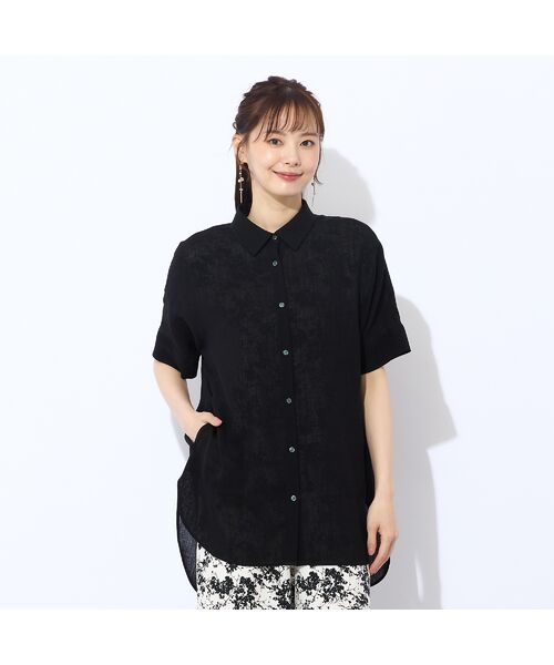 Liliane Burty ECLAT（Sサイズ） / リリアンビューティ エクラ シャツ・ブラウス | 【S・Mサイズ】ウォッシャブルスラブボイルシアーブラウス | 詳細6