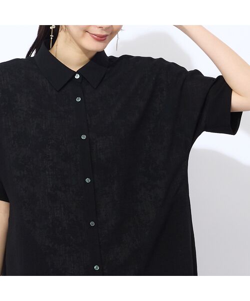 Liliane Burty ECLAT（Sサイズ） / リリアンビューティ エクラ シャツ・ブラウス | 【S・Mサイズ】ウォッシャブルスラブボイルシアーブラウス | 詳細12