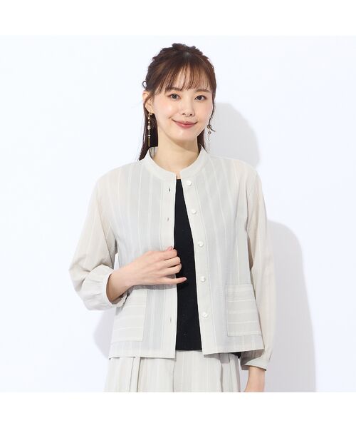 Liliane Burty ECLAT（Sサイズ） / リリアンビューティ エクラ その他アウター | 【S・Mサイズ/セットアップ可】綿ローンウォッシャブル　ライトジャケット | 詳細1