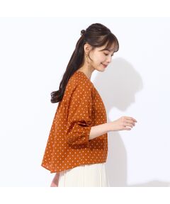 Liliane Burty ECLAT（Sサイズ） / リリアンビューティ エクラ シャツ・ブラウス | 【S・Mサイズ】ミラクルウェーブ　プリントプルオーバーブラウス