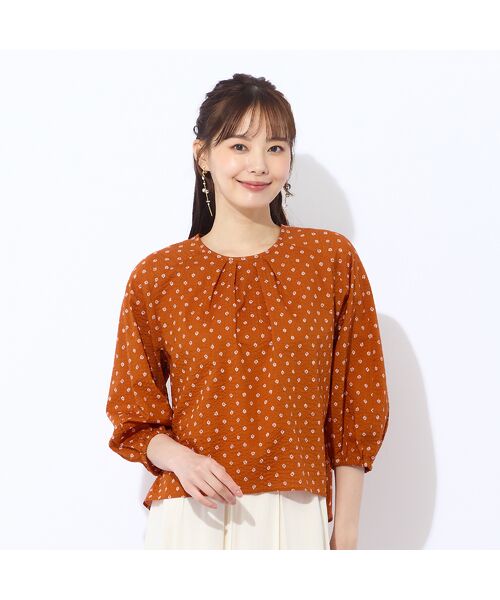 Liliane Burty ECLAT（Sサイズ） / リリアンビューティ エクラ シャツ・ブラウス | 【S・Mサイズ】ミラクルウェーブ　プリントプルオーバーブラウス | 詳細7