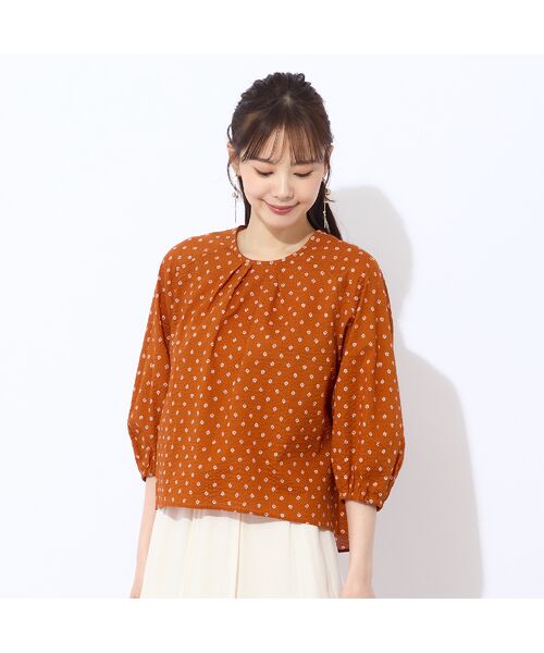 Liliane Burty ECLAT（Sサイズ） / リリアンビューティ エクラ シャツ・ブラウス | 【S・Mサイズ】ミラクルウェーブ　プリントプルオーバーブラウス | 詳細8