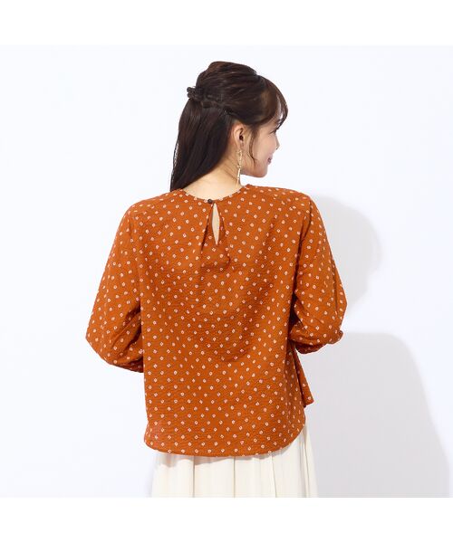 Liliane Burty ECLAT（Sサイズ） / リリアンビューティ エクラ シャツ・ブラウス | 【S・Mサイズ】ミラクルウェーブ　プリントプルオーバーブラウス | 詳細9